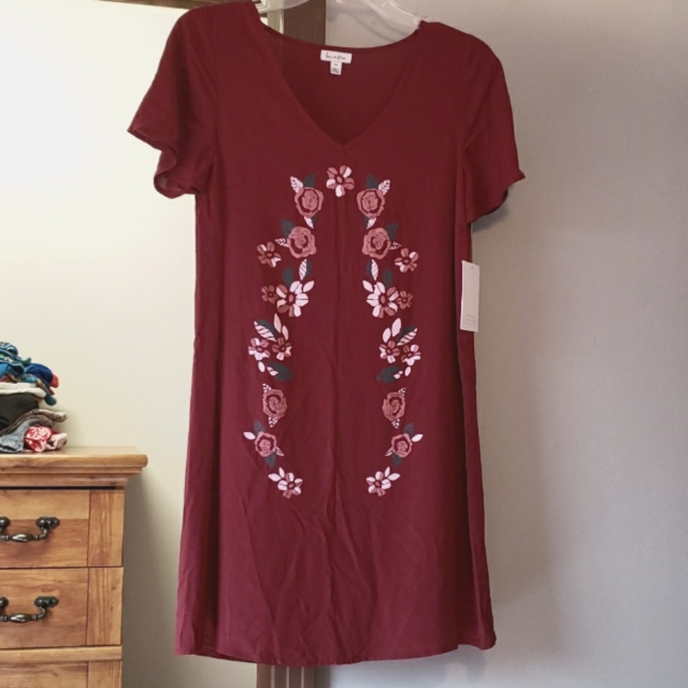 Beautiful burgundy dress Love, fire small nwt